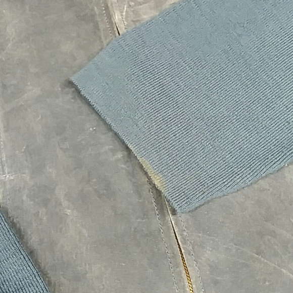 Real Leather Travel Smith Brand Blue Jacket - Picture 8 of 8